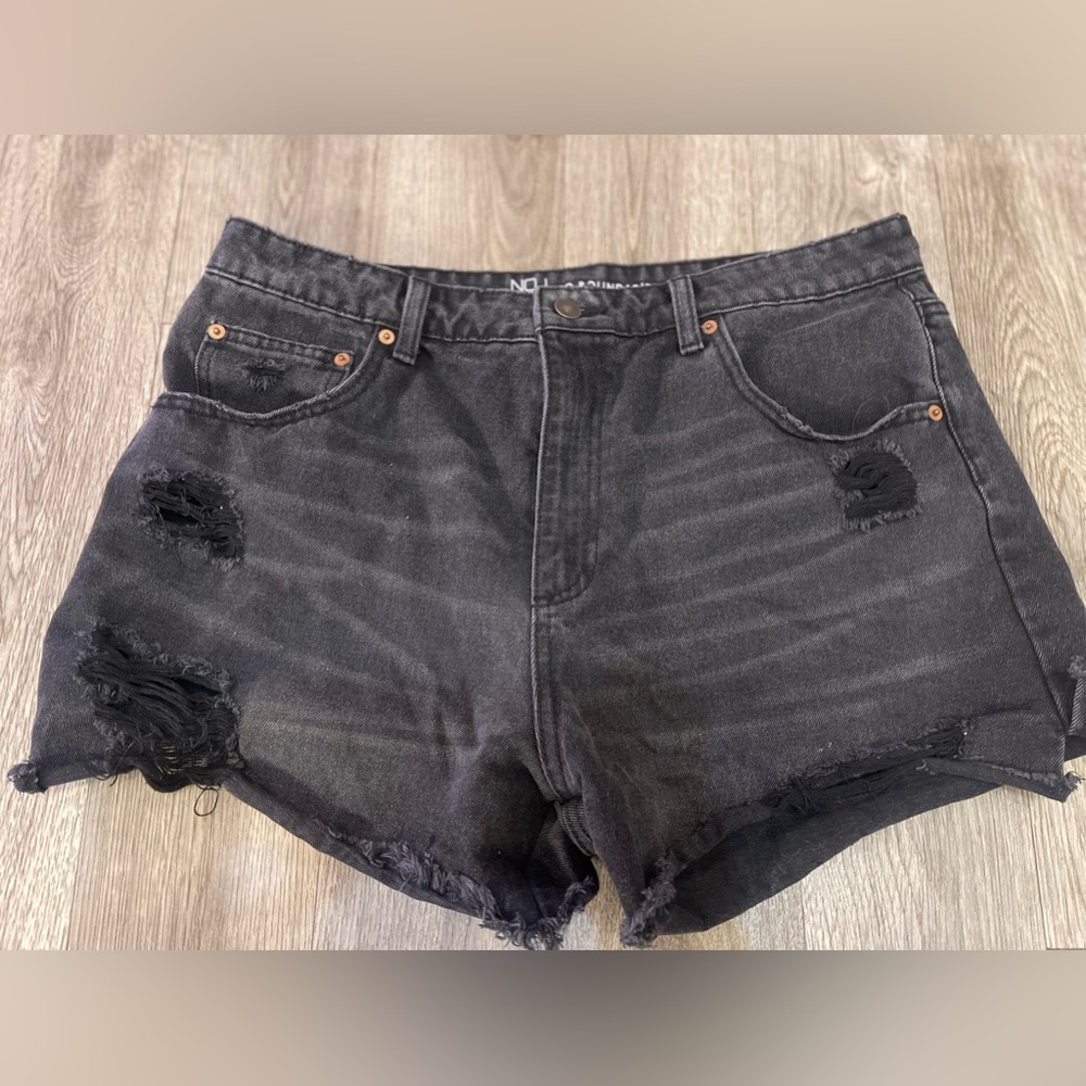 Black Jean Shorts